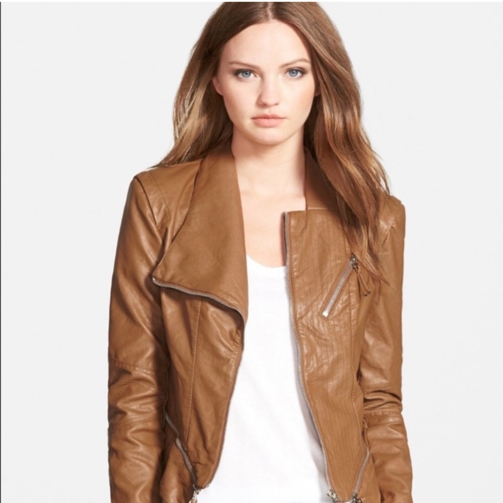 Blank NYC Brown Faux Leather Jacket